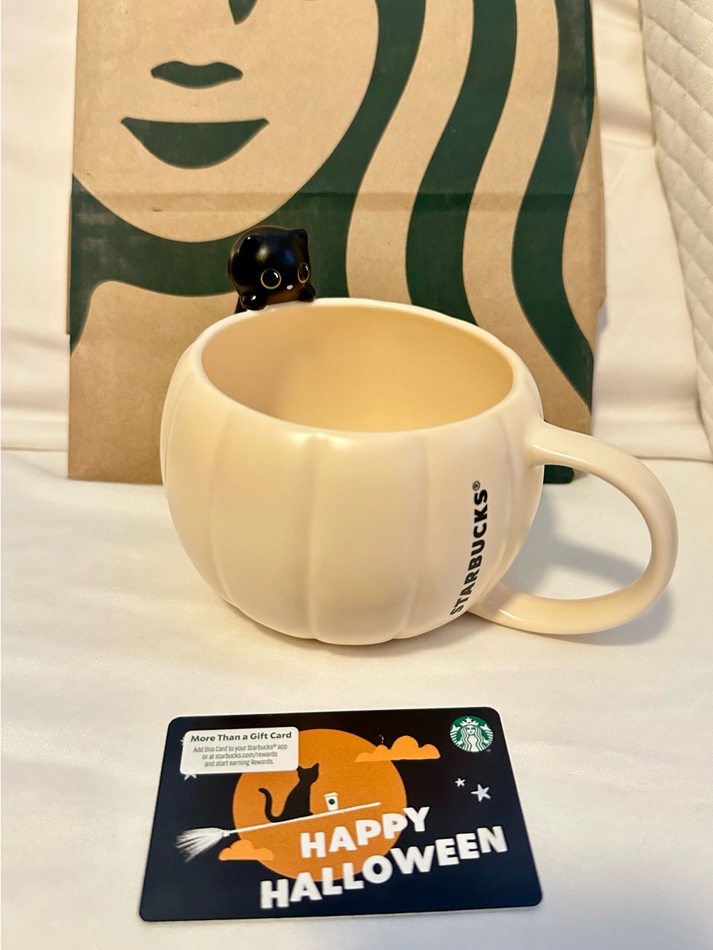 Starbucks Authentic Halloween  Black Cat 2026 Limited Edition New + $0 Gift Card